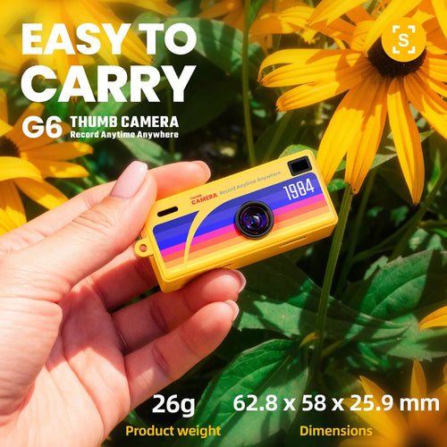 G6 Thumb Keychain Camera 0.96inch Mini Action Camera Retro Support Memory Card 1080P Very Small Camcorder Video Recorder 2026