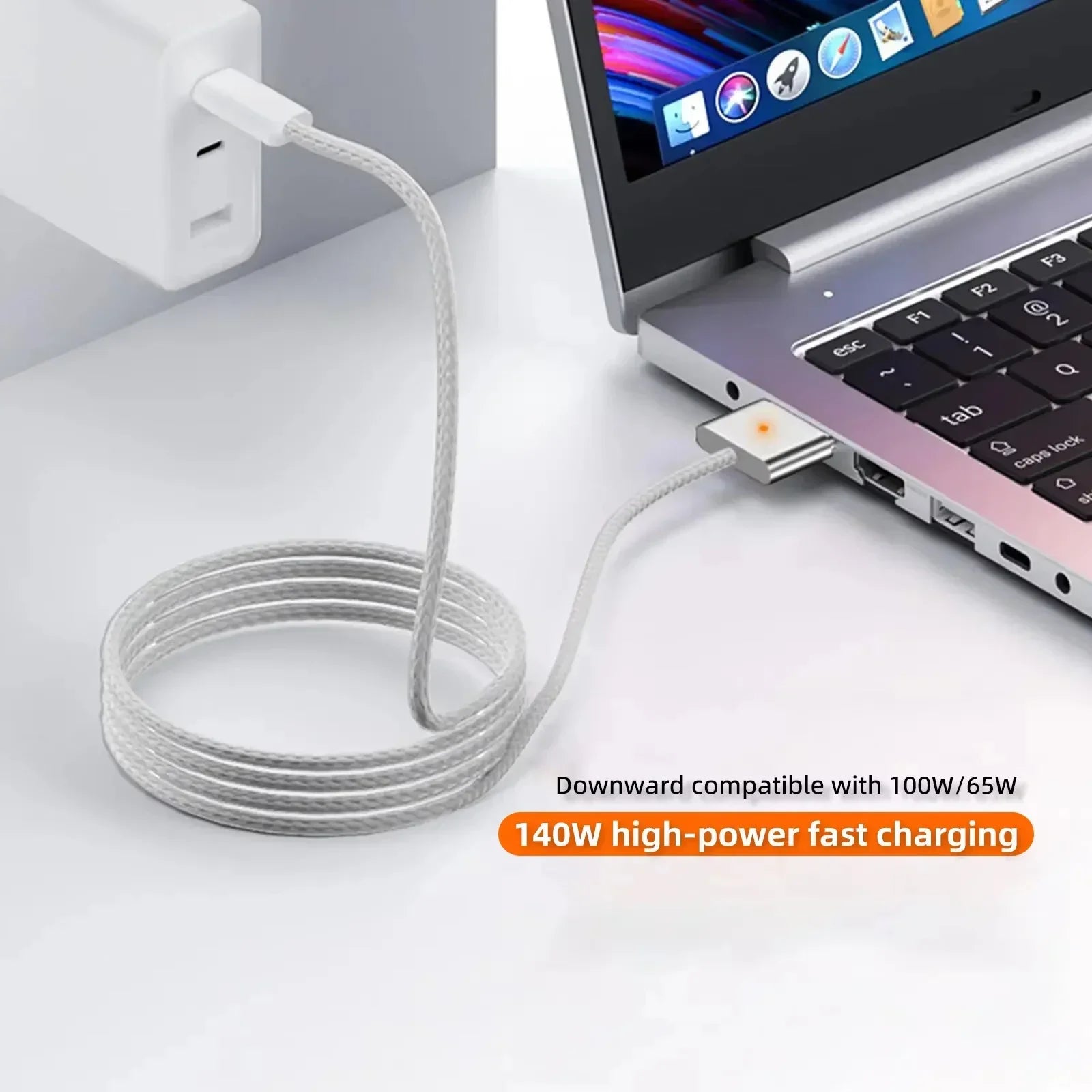 USB Type-C to for Magsafe 3 Magnetic Charger Cord Laptop Charging Cable Converter PD 140W for MacBook Air/Pro A2442 A2485 A2681